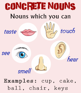Concrete Noun คือ คำนามที่เป็นรูปธรรม