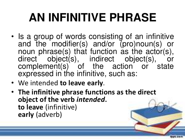 Infinitive Phrase คือ กลุ่มคำที่มี infinitive หรือคำกริยาที่มี to นำหน้า
